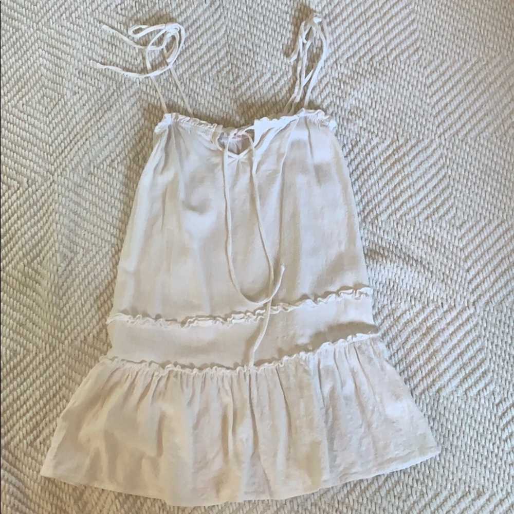 White sundress w Tie Detailing
